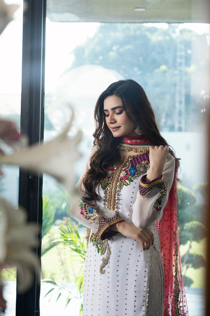 Readymade Hand Embroidered Chiffon Suit