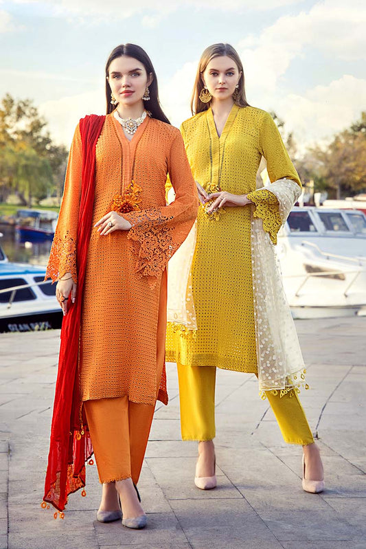 Readymade Pure Cotton Chikankari Suit