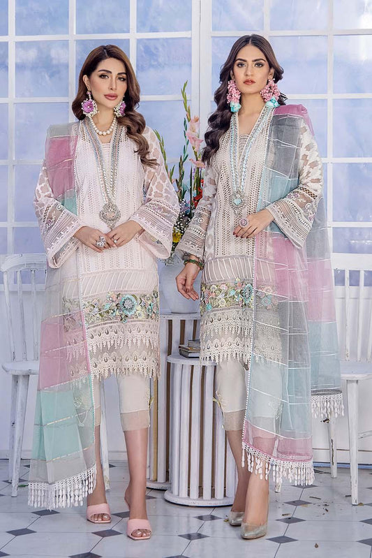 Hand Embroidered Pure Cotton Chikankari Suit