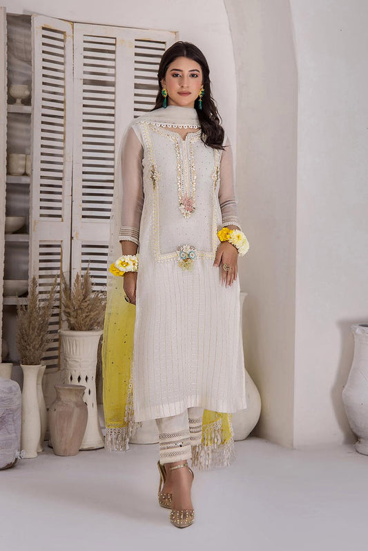 Hand Embroidered Pure Khaadi Cotton Suit Size 44