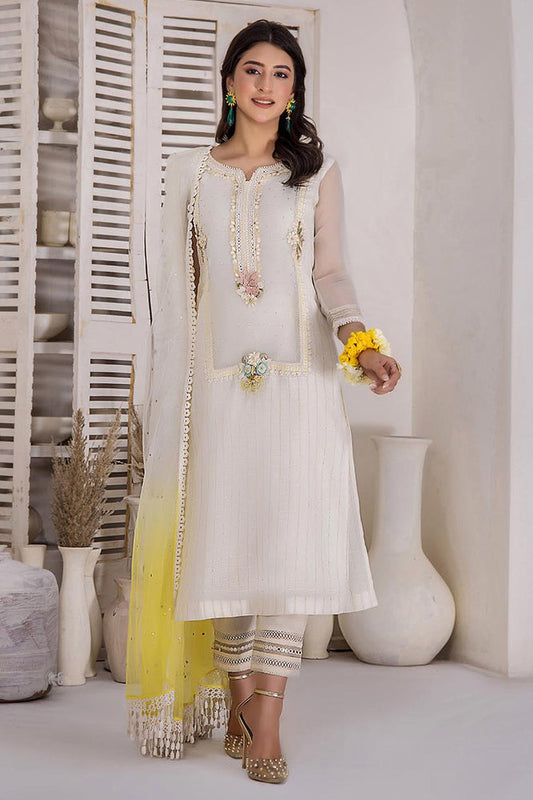 Hand Embroidered Pure Khaadi Cotton Suit