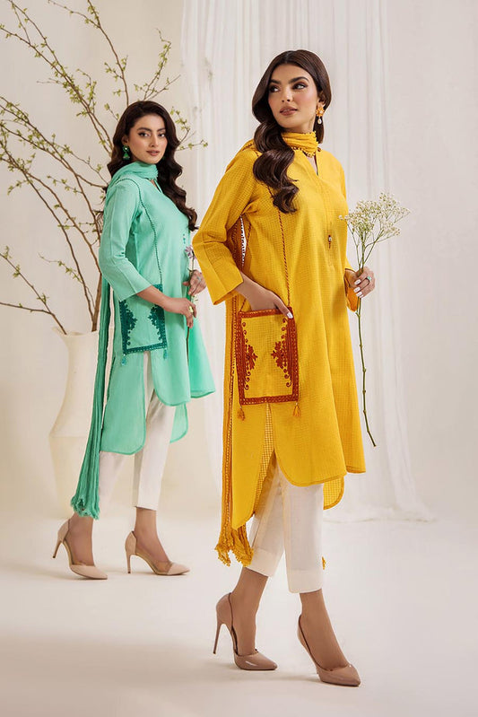 Hand Embroidered Pure Khaadi Cotton Suit