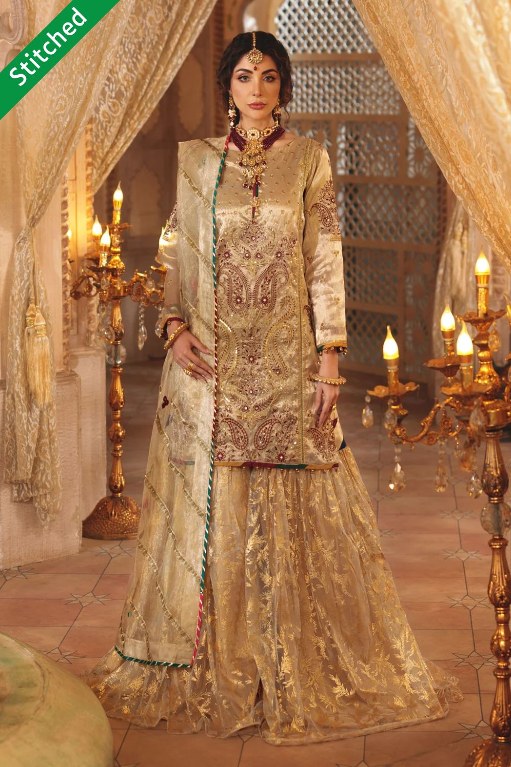 Gold Maysuri Gharara (Made-to-Order)