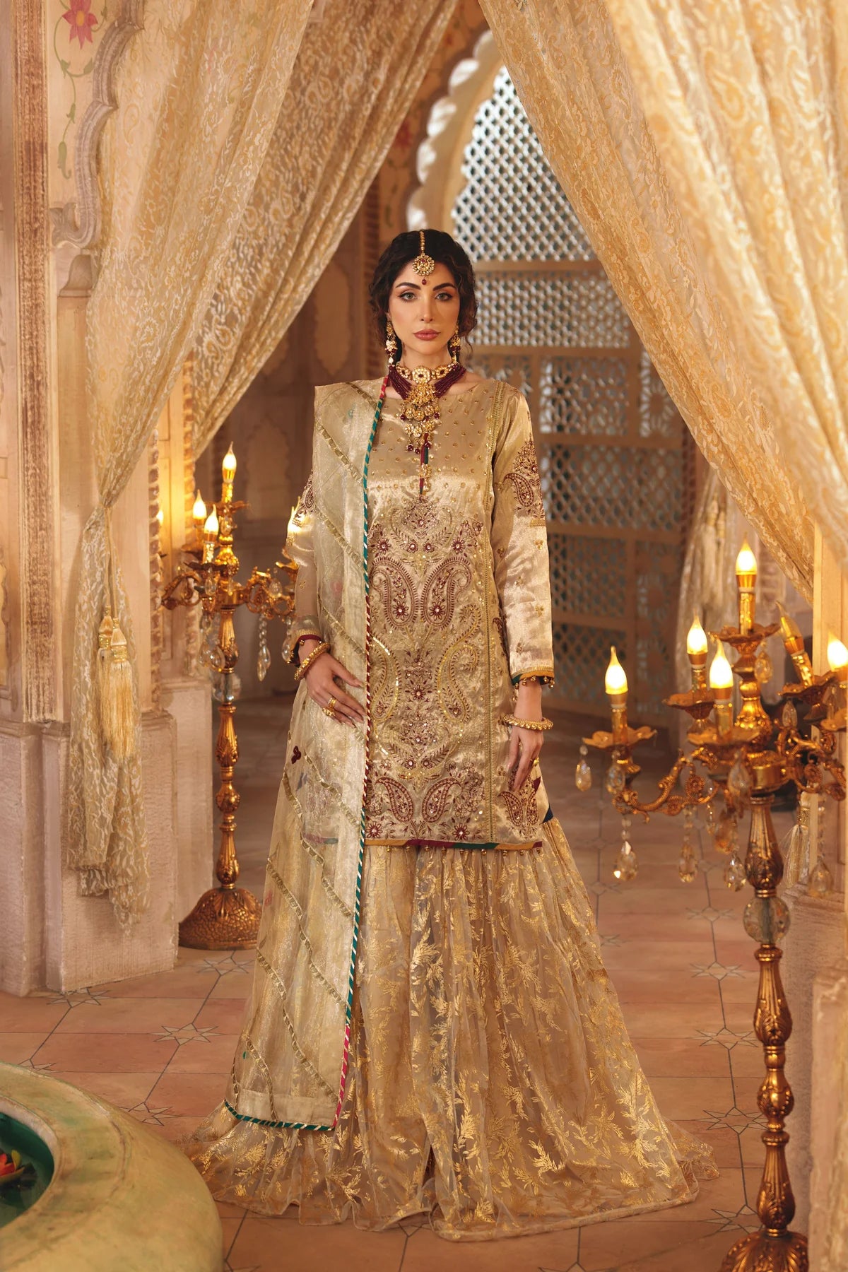 Gold Maysuri Gharara (Made-to-Order)