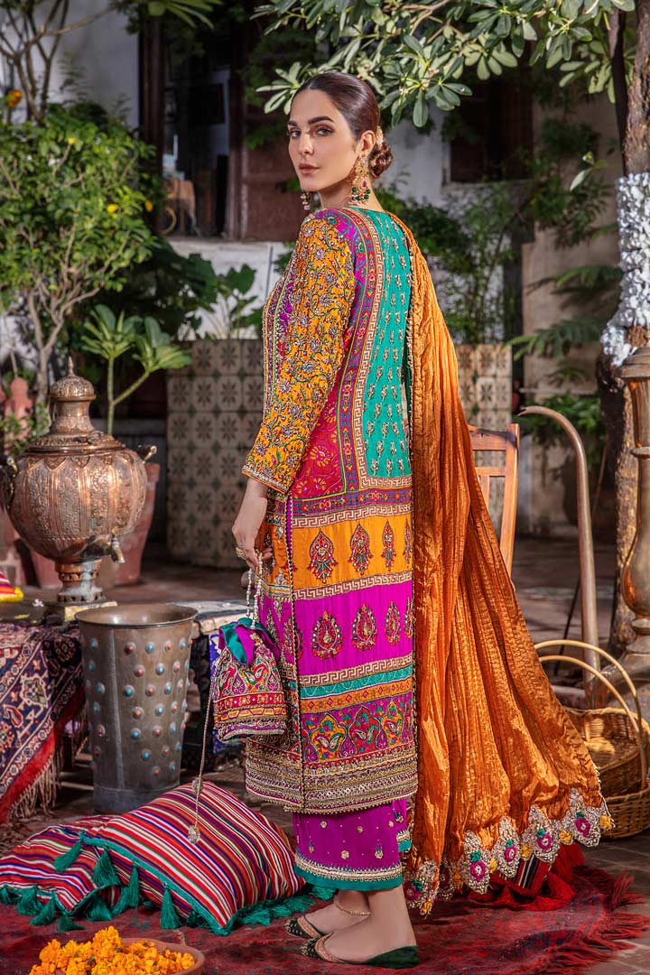 Readymade Hand Embroidered Pure Silk Suit