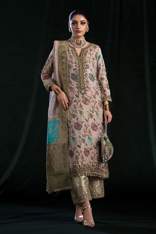 Hand Embroidered Pure Silk Suit