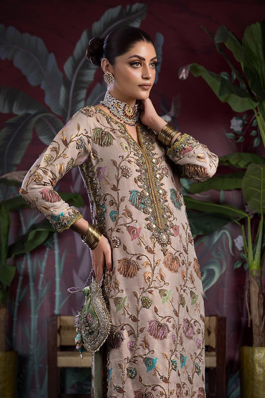 Hand Embroidered Pure Silk Suit
