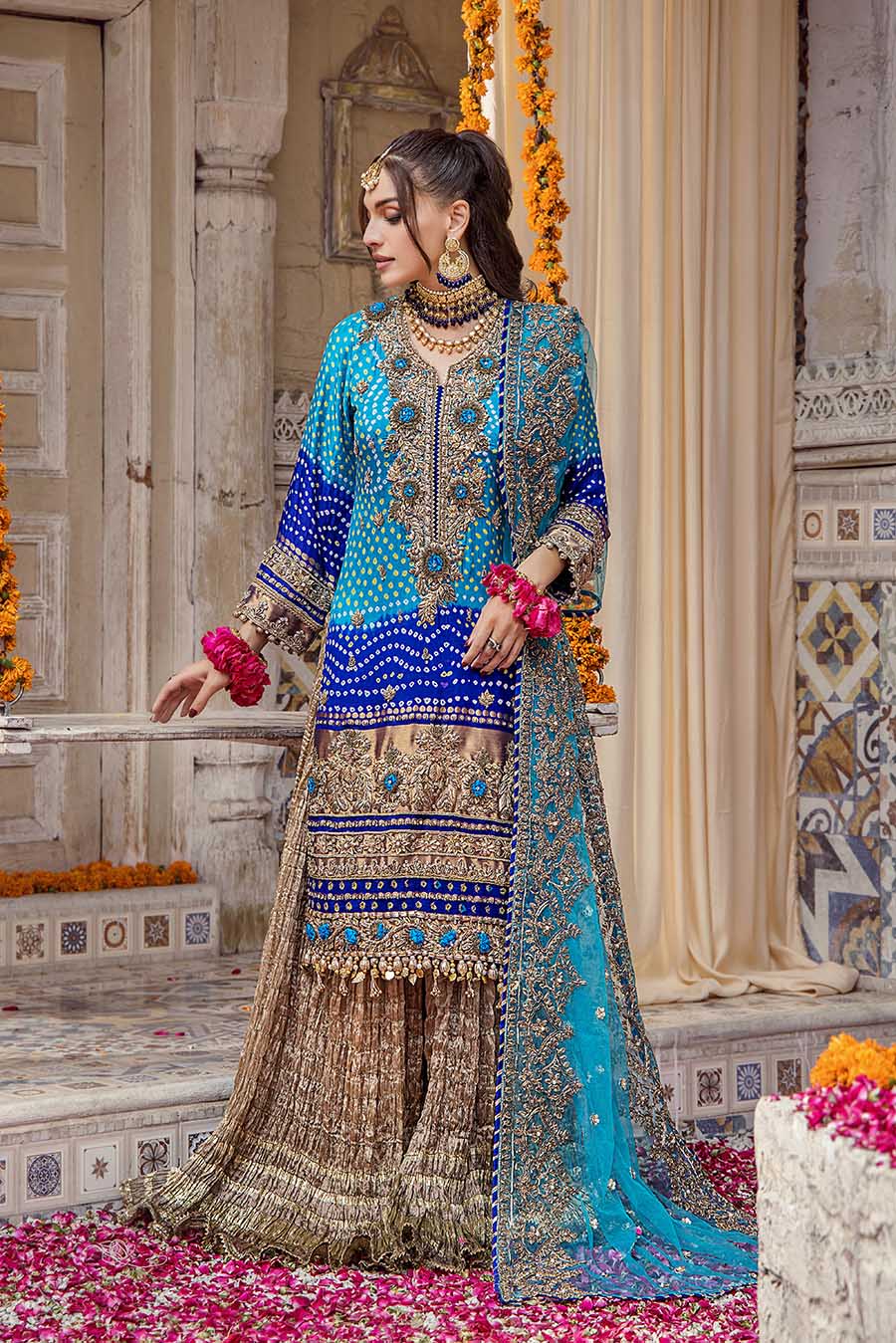 Buy Pure Silk Pakistani Bridal Sharara Online in Dubai – SALWAR MAHAL