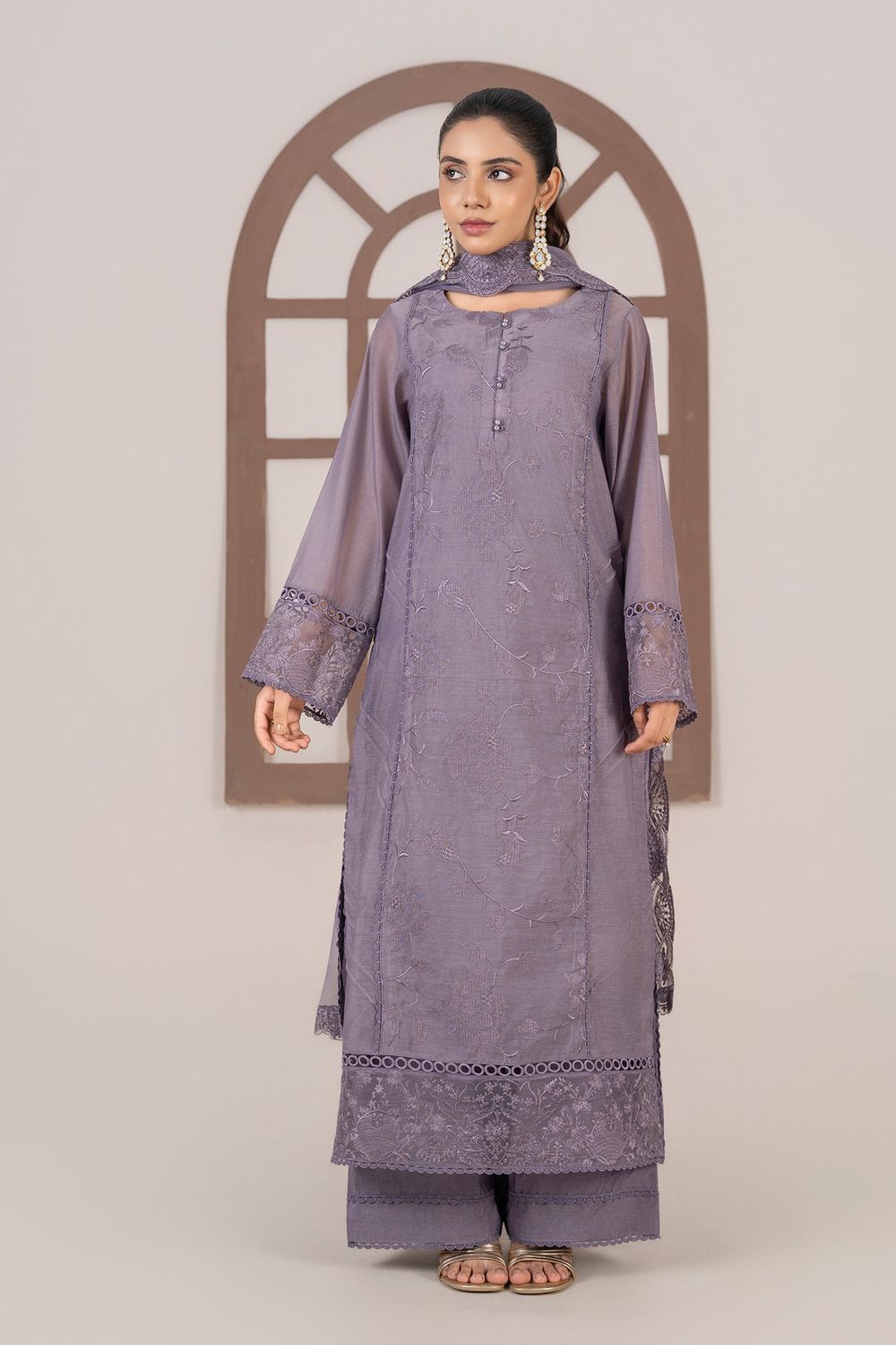 Purple Adda Work Organza Festive Wear Suit Online in Dubai UAE Abudhabi Ajman Sharjah