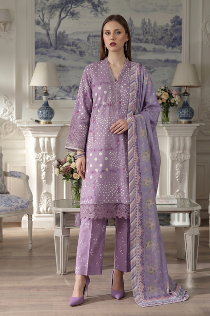 Purple Ash Embroidered Lawn Straight Kurta Suit Online in Dubai UAE Abudhabi Ajman Sharjah