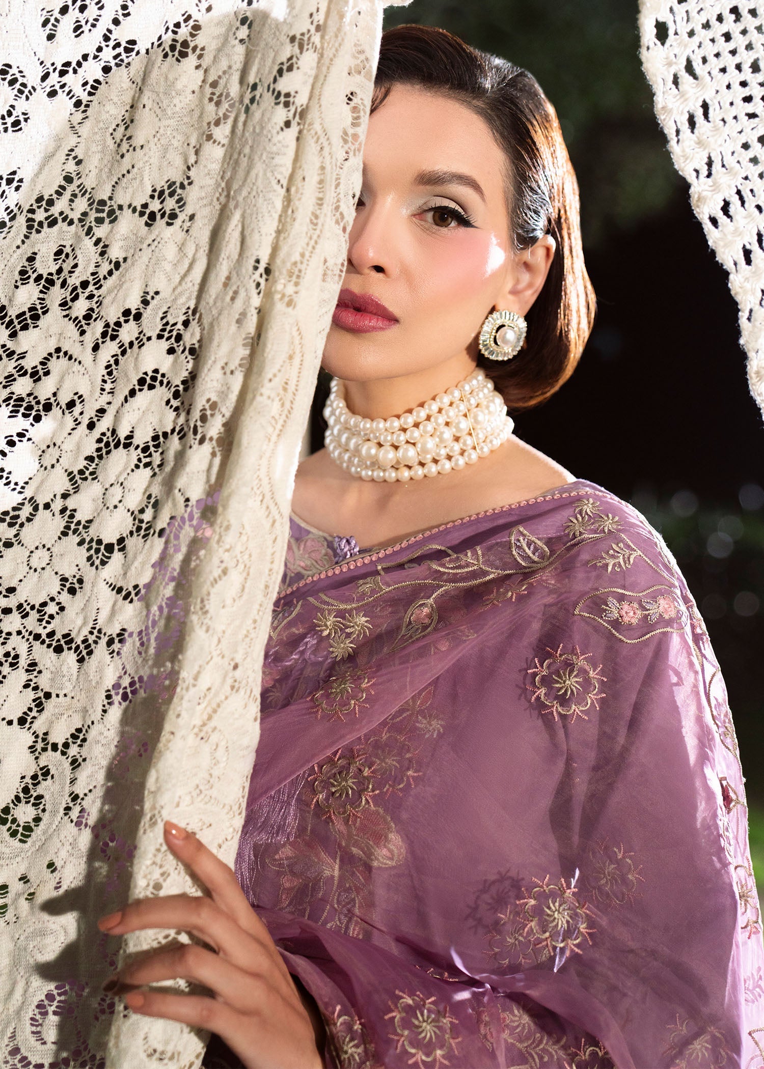 Purple Ash Lawn Festive Wear Unstitched Suit Online in Sri Lanka India Australia