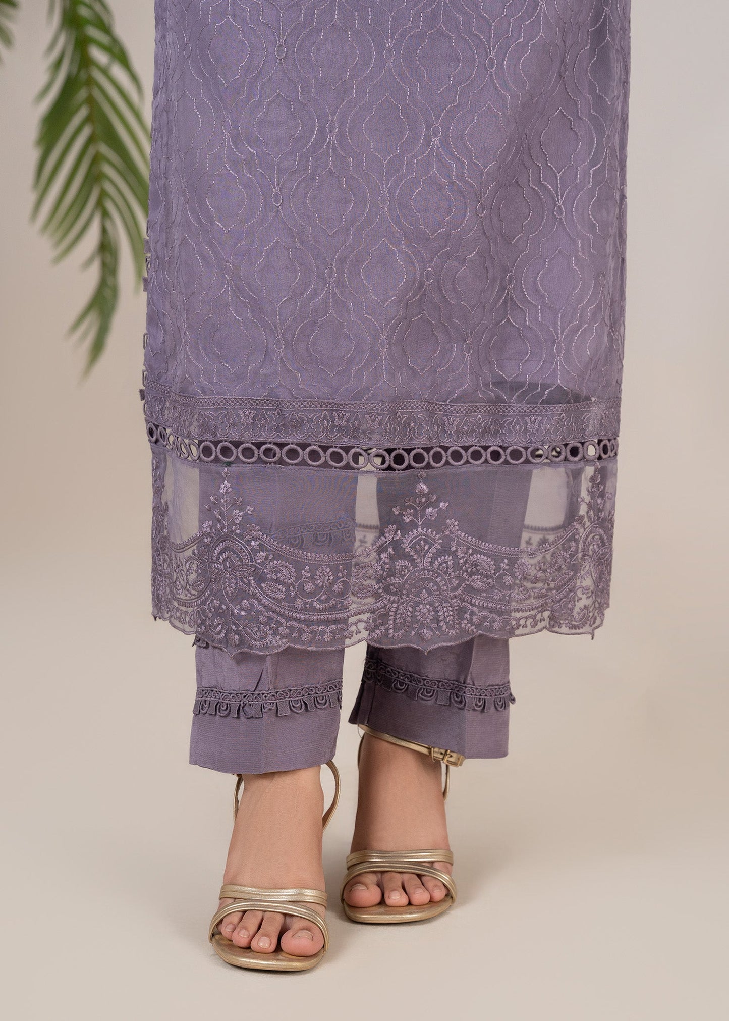 Purple Cotton Silk Designer Salwar Suit Online in Dubai DXB UAE Abudhabi Meena Bazaar