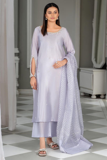 Purple Embroidered Silk Suit Online in Dubai UAE Abudhabi Ajman Sharjah