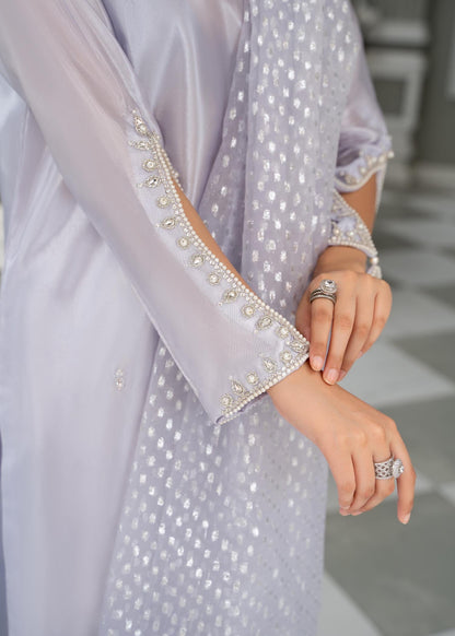 Purple Embroidered Silk Trouser Suit Online in Dubai DXB UAE Abudhabi Meena Bazaar