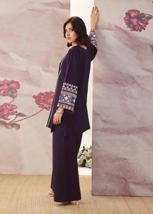 Purple Festive Kurta Set with Flapper Bottom Online in Sri Lanka India Australia