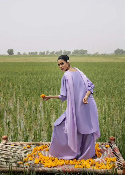 Purple Floral Embroidered Lawn Dress Material Online in Sri Lanka India Australia