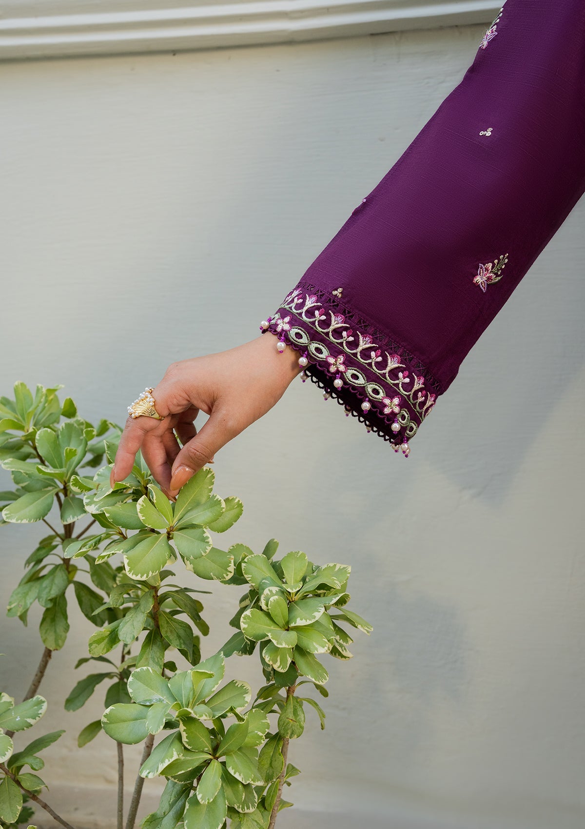 Purple Lawn Embroidered Suit Online in Dubai DXB UAE Abudhabi Meena Bazaar