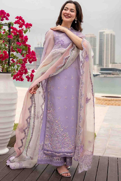 Purple Lawn Faiza Saqlain Designer Suit Online in Dubai UAE Abudhabi Ajman Sharjah