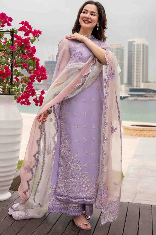 Purple Lawn Faiza Saqlain Designer Suit Online in Dubai UAE Abudhabi Ajman Sharjah
