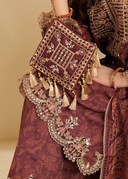 Purple Leather Potli Bag Online in Dubai DXB UAE Abudhabi Meena Bazaar
