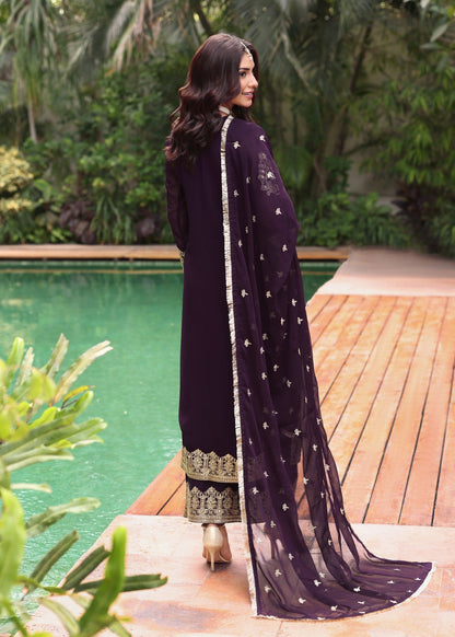 Purple Long Kurta Chiffon Dupatta Set Online in Dubai DXB UAE Abudhabi Meena Bazaar