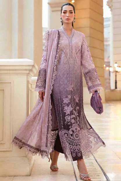 Purple Luxury Lawn Unstitched Suit Online in Dubai UAE Abudhabi Ajman Sharjah