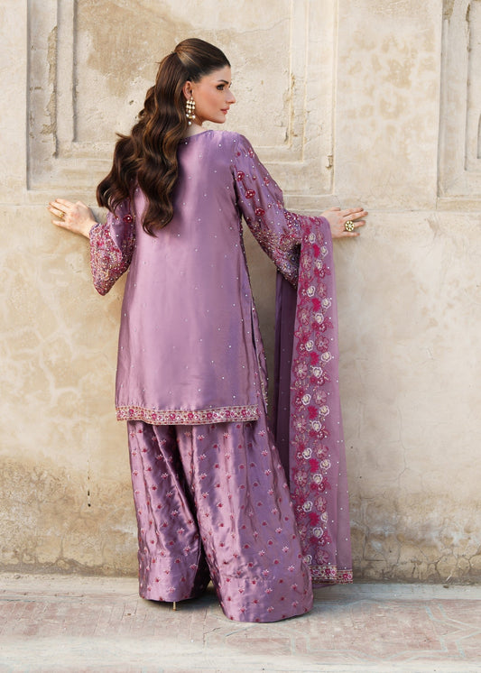 Purple Organza Silk Formal Kurta Online in Sri Lanka India Australia