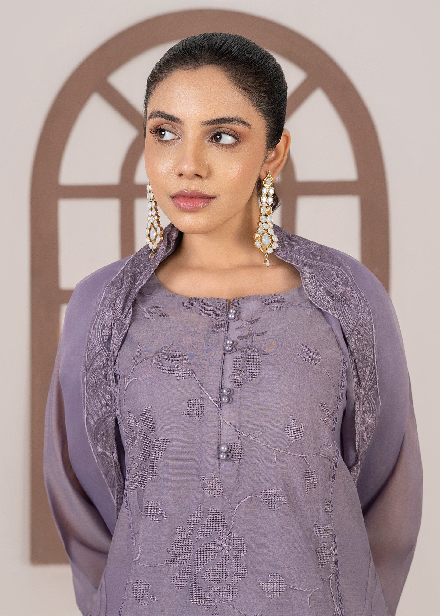 Purple Raw Silk Trouser Organza Dupatta Suit Online in Sri Lanka India Australia