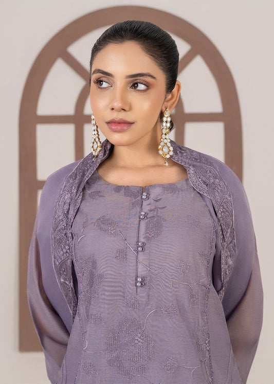 Purple Raw Silk Trouser Organza Dupatta Suit Online in Sri Lanka India Australia