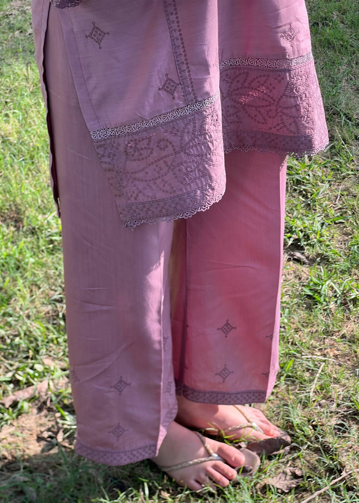 Purple Taupe Embroidered Pakistani Suit Online in Dubai DXB UAE Abudhabi Meena Bazaar