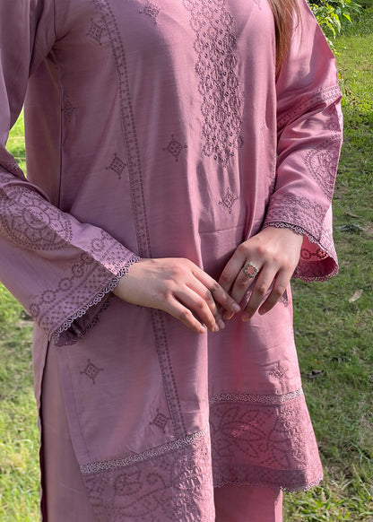 Purple Taupe Embroidered Viscose Raw Silk Designer Salwar Suit Online in Sri Lanka India Australia