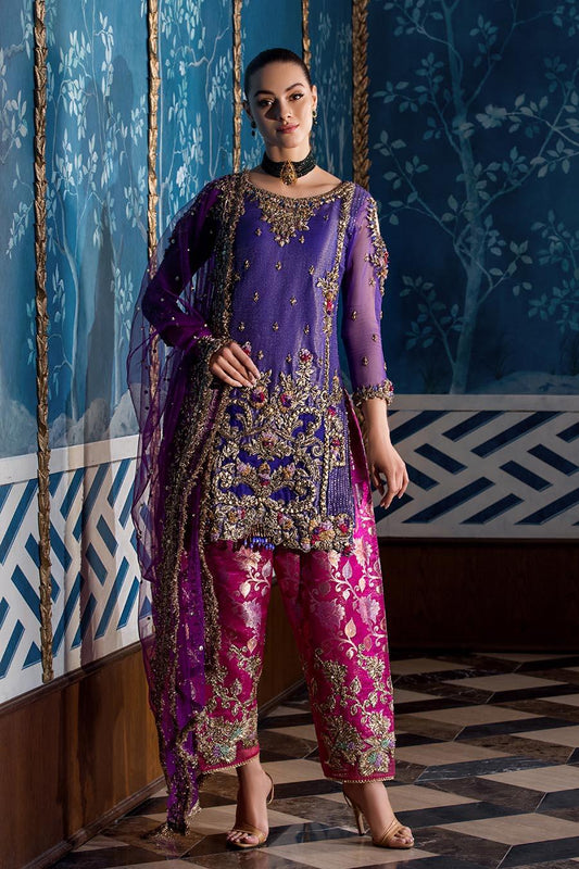 Purple Readymade Pure Maysuri Suit