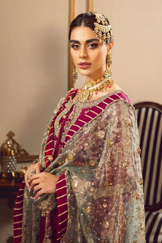 Rani Pink Indian Raw Silk Handmade Suit