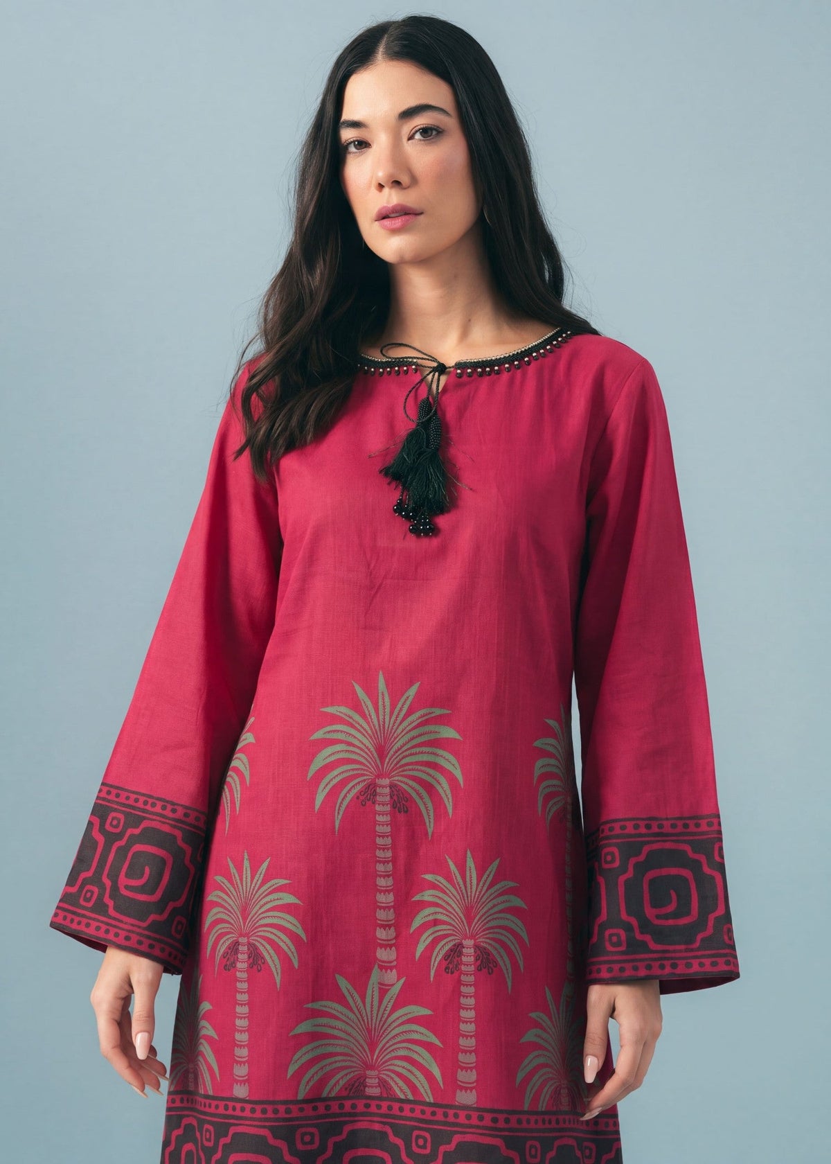 Raspberry Pink 2 Piece Khaddar Pakistani Suit Online in Dubai DXB UAE Abudhabi Meena Bazaar