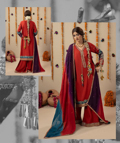 Raw Silk Flapper Suit for Women Online in Dubai DXB UAE Abudhabi Meena Bazaar