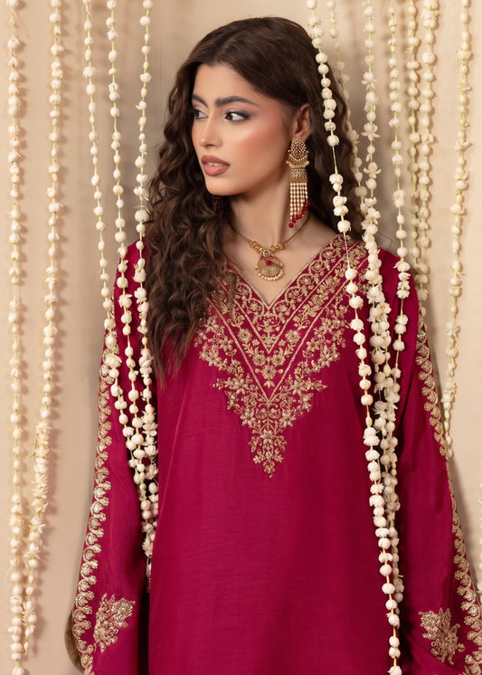 Raw Silk Kaftan with Dupatta for Party Online in Dubai DXB UAE Abudhabi Meena Bazaar