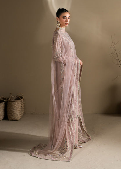 Raw Silk Lilac Embroidered Partywear Suit Online in Sri Lanka India Australia