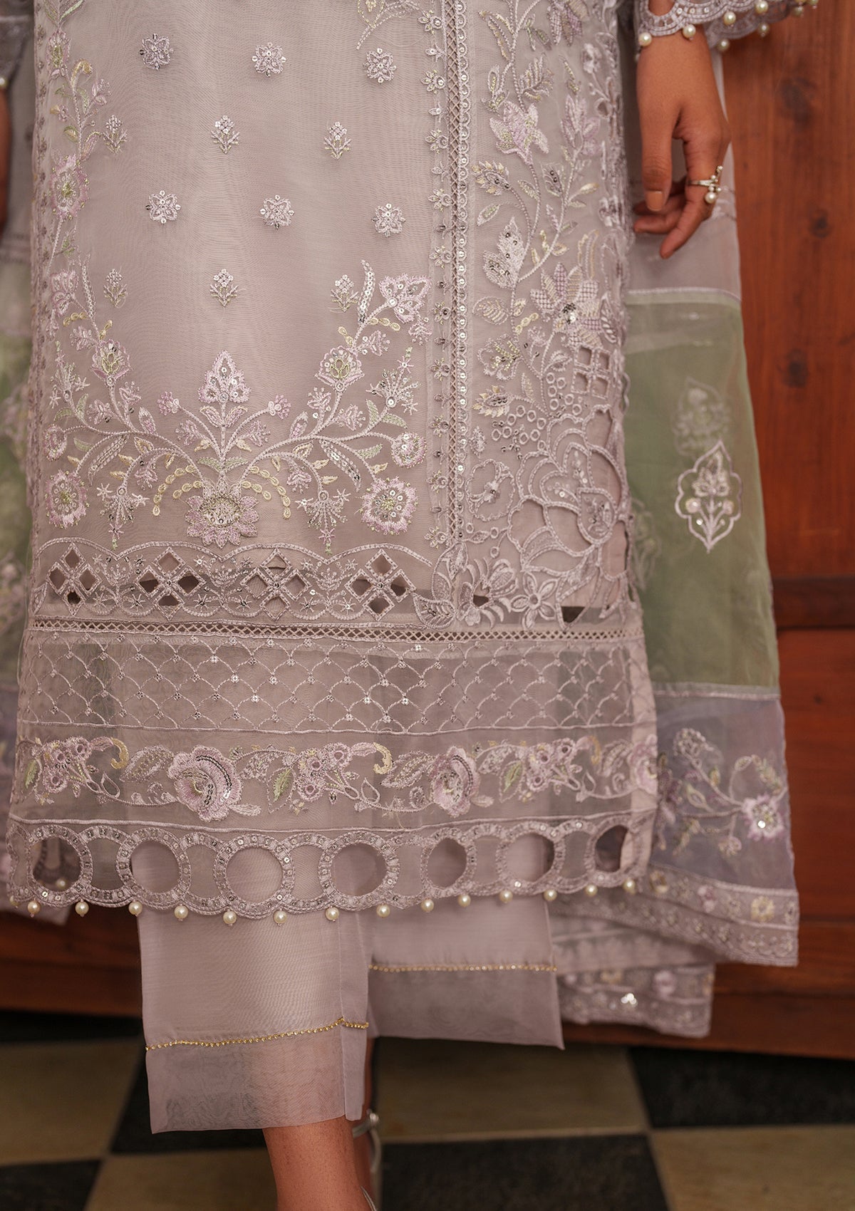 Raw Silk Maroon Organza Designer Suit Online in KSA Riyadh Saudi Arabia Oman Bahrain Qatar