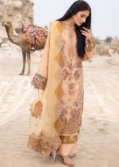 Raw Silk Tan Brown Partywear Salwar Suit Online in Dubai UAE Abudhabi Ajman Sharjah
