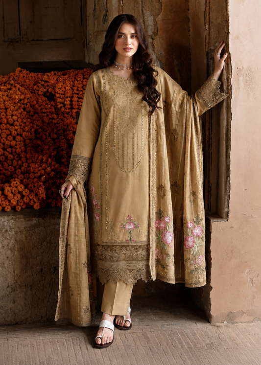 Ready to Wear Brown Lawn Kurta Pajama Online in Sri Lanka India Australia