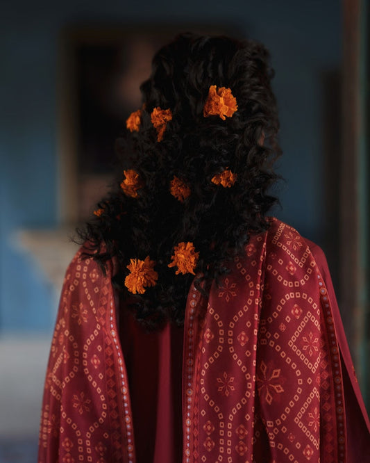 Ready to Wear Crimson Embroidered Lawn Suit Online in Sri Lanka India Australia