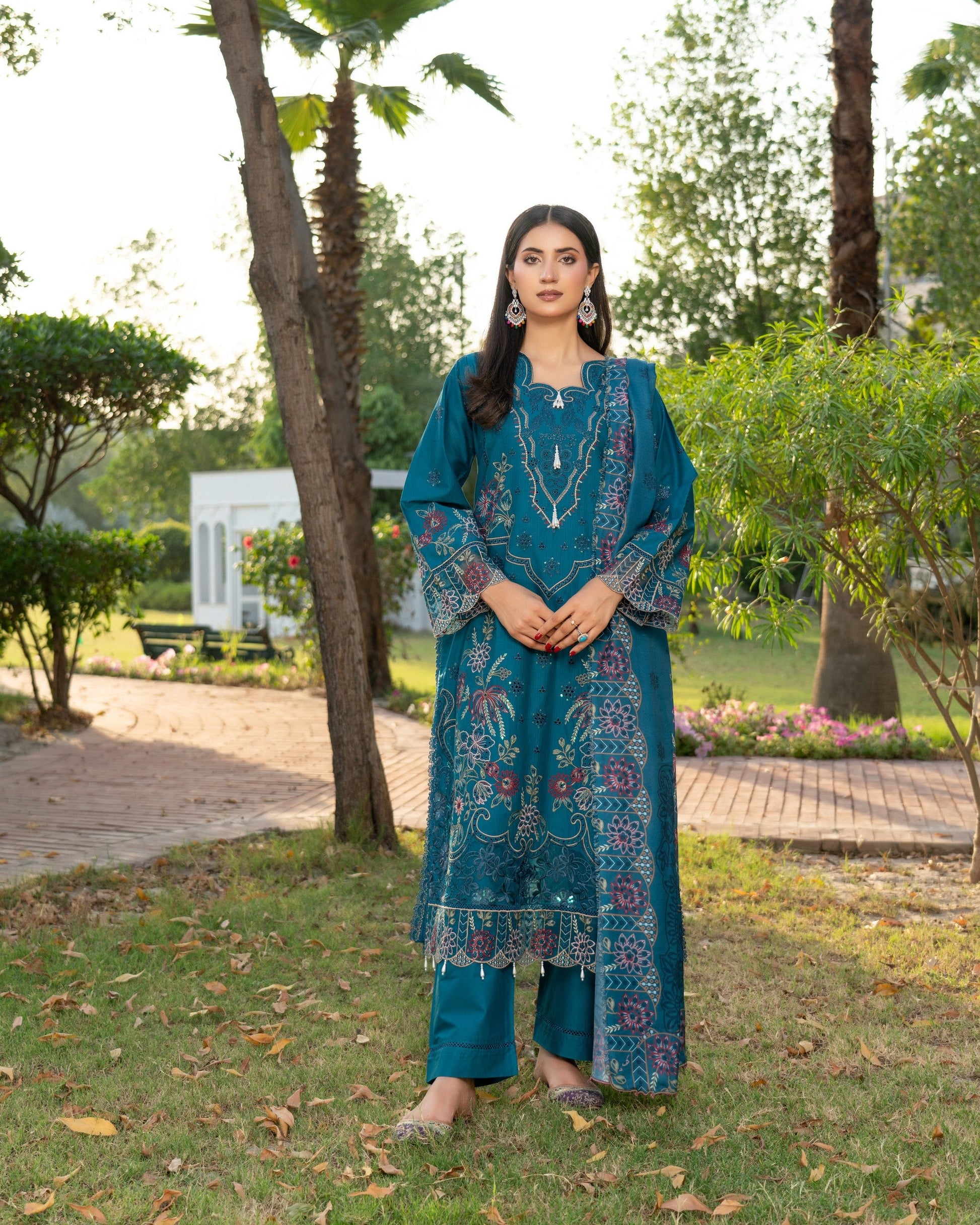Ready to Wear Embroidered Lawn Suit Online in Sri Lanka India Australia