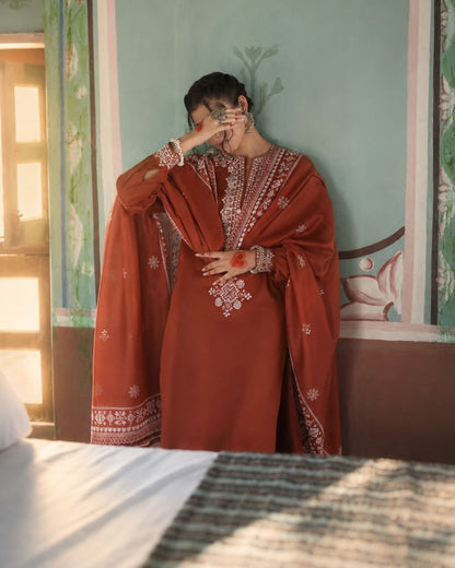 Ready to Wear Embroidered Lawn Suit Online in Sri Lanka India Australia