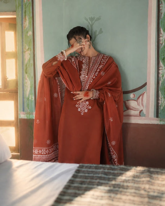 Ready to Wear Embroidered Lawn Suit Online in Sri Lanka India Australia