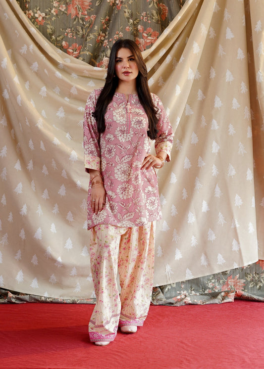 Ready to Wear Pink Lawn Shalwar Kameez Online in KSA Riyadh Saudi Arabia Oman Bahrain Qatar