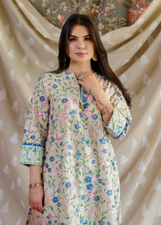Ready to Wear Vanilla Lawn Kurta Set Online in Dubai DXB UAE Abudhabi Meena Bazaar
