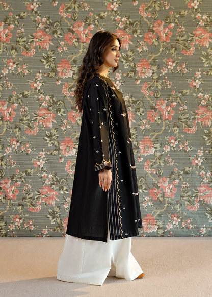 Black Embroidered Kurta for Women Online in KSA Riyadh Saudi Arabia Oman Bahrain Qatar