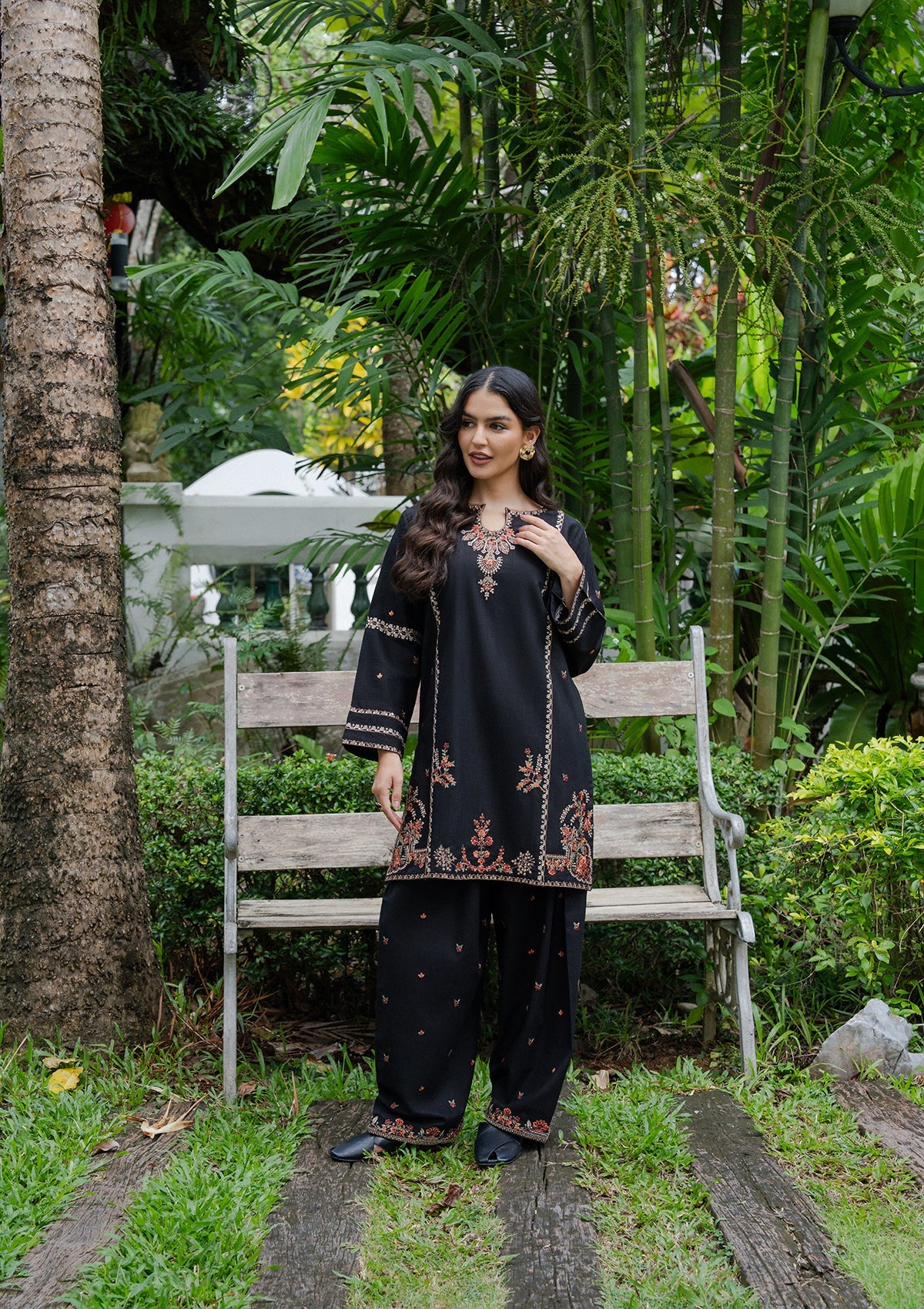 Bin Tayyab Embroidered Khaddar 2 Piece Kurta Set Online in UK USA Canada