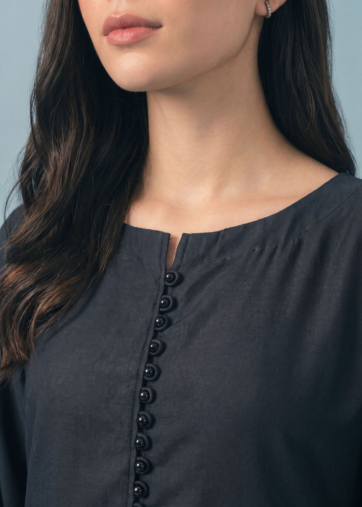 Black Dhanak Short Kaftan Daily Wear Online in Sri Lanka India Australia