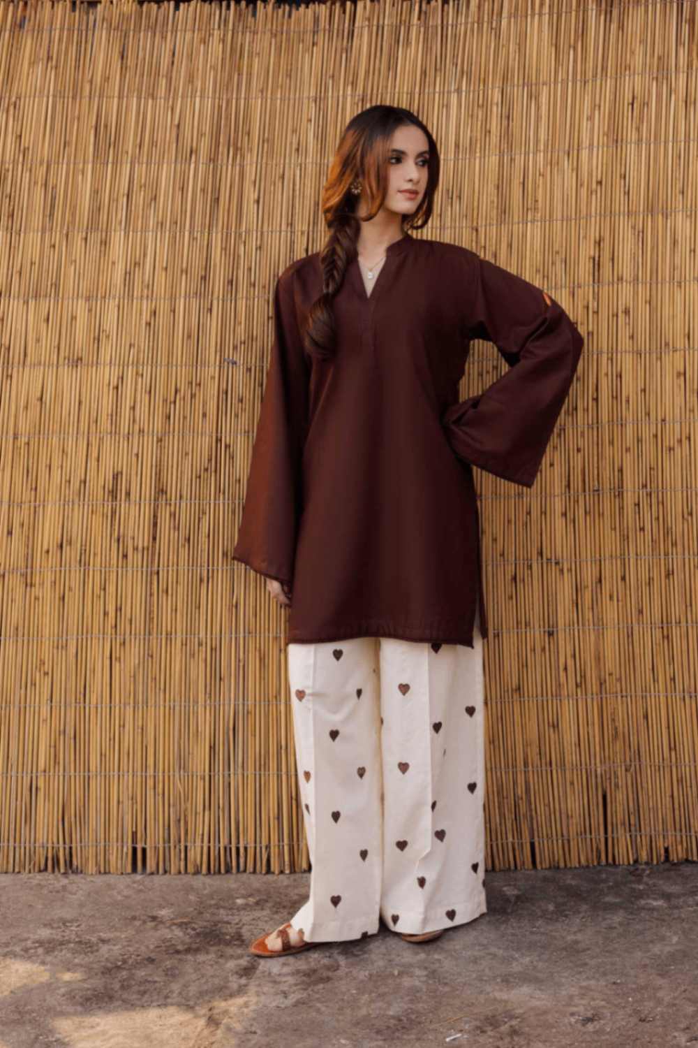 Off-White Embroidered Lawn Short Kurta Set Online in Dubai UAE Abudhabi Ajman Sharjah